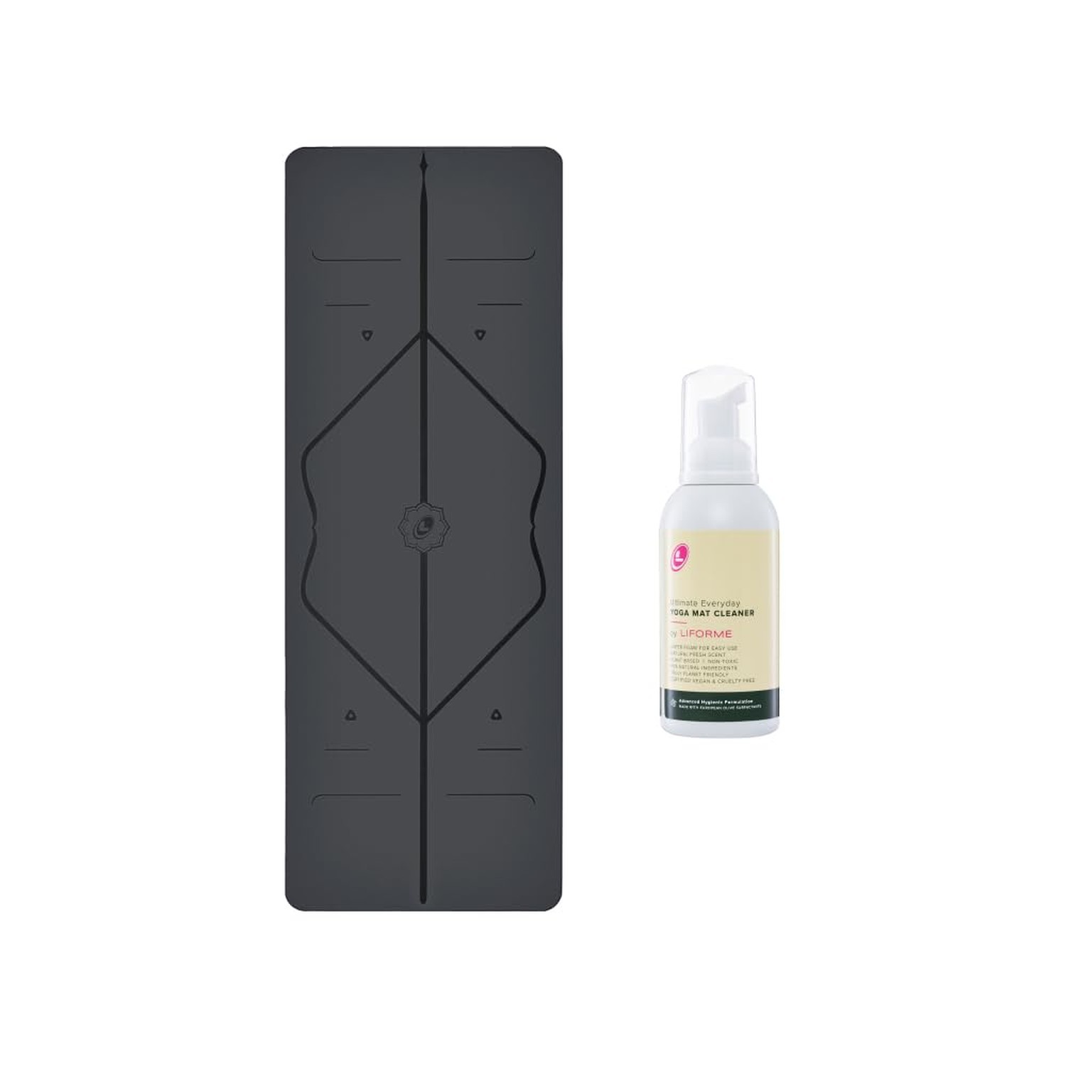 LIFORME Original Yoga Mat & Ultimate Everyday Yoga Mat Cleaner- Bundle Pack R