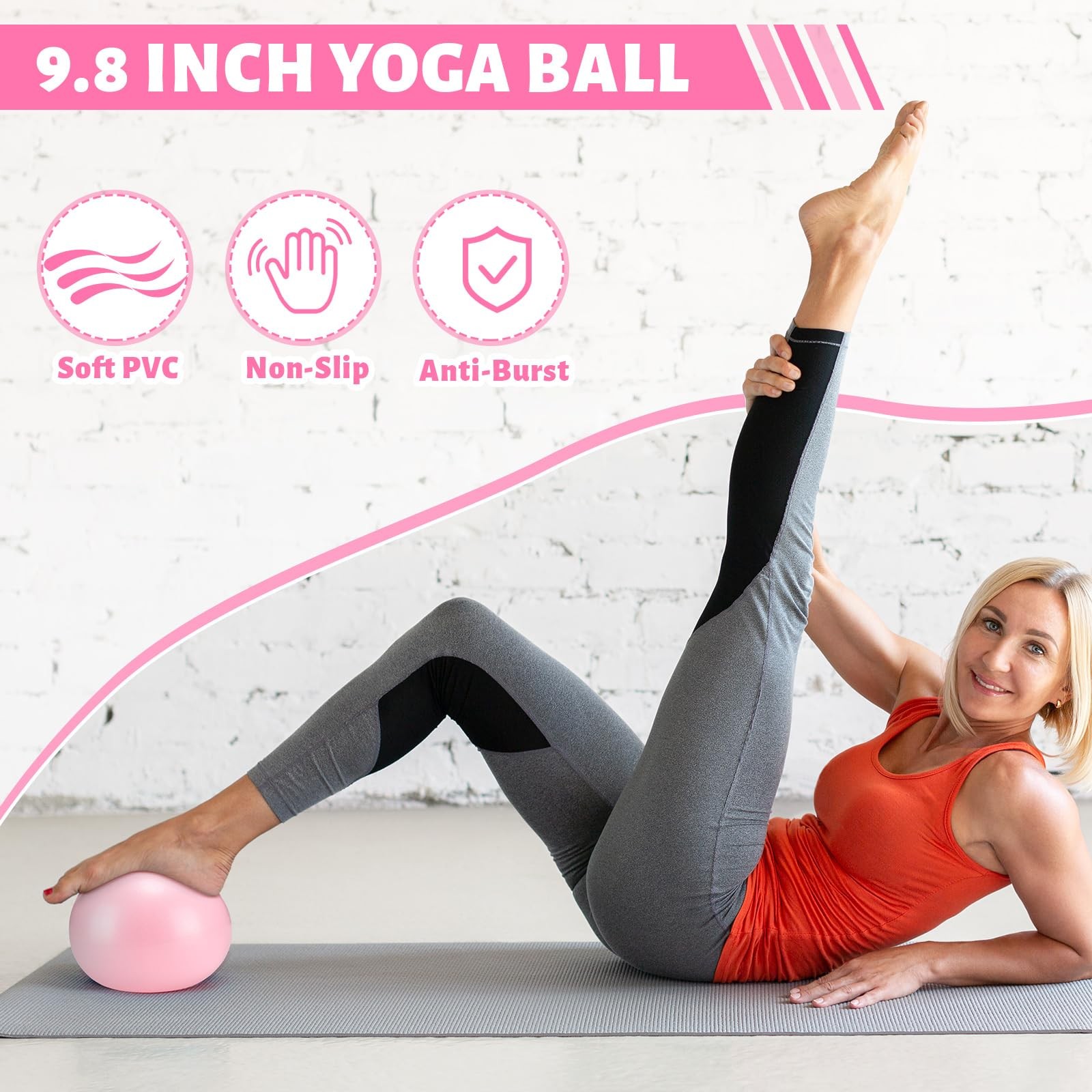 Pilates Ring Circle Set 18 Pcs Exercise Equipment Accessories for Women Worko…