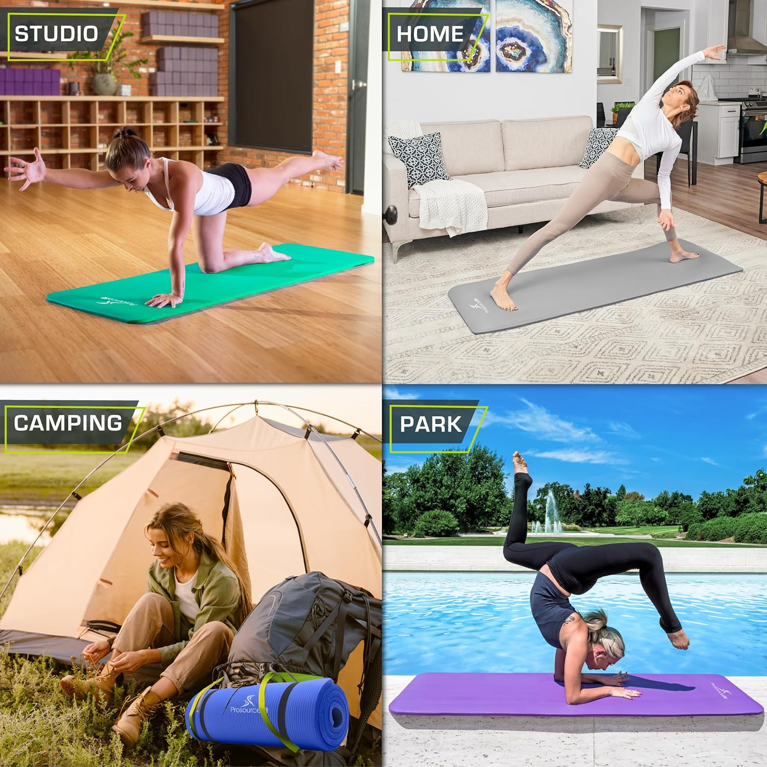 Extra Thick Yoga and Pilates Mat ½” (13Mm), 71-Inch Long High Density Exercise M