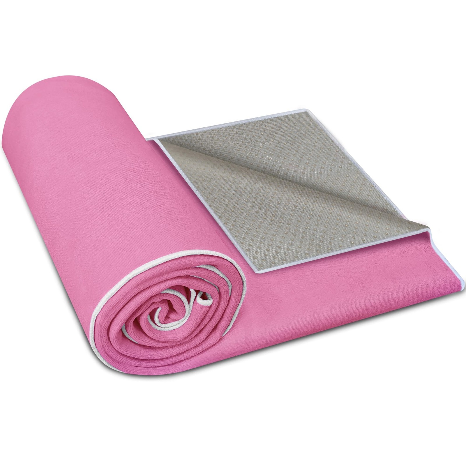 Hot Yoga Towel Non-Slip,Thick & Soft Yoga Mat Towel, Sweat Absorbent, with Gr…