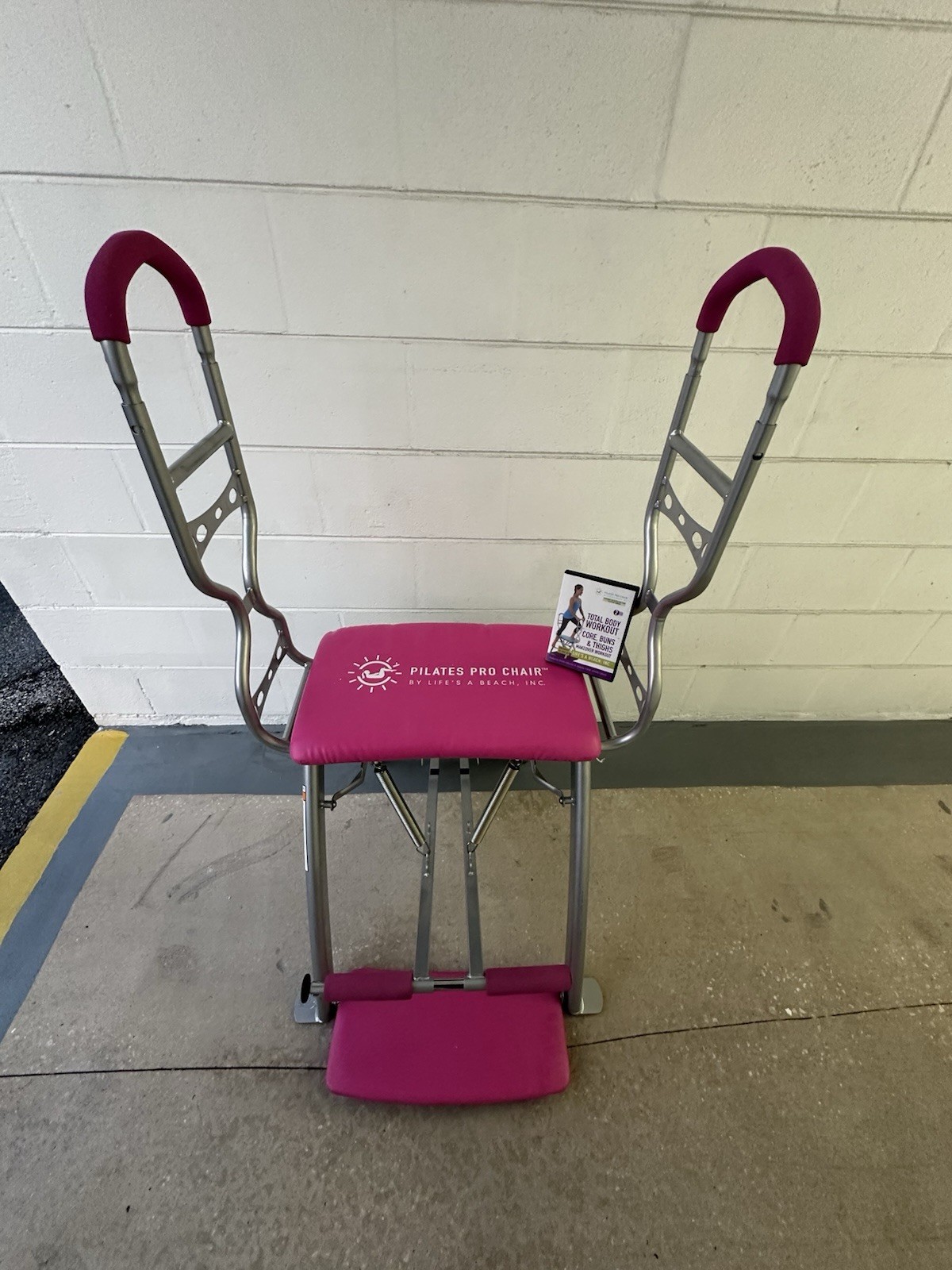 Pilates Pro Chair Pink Life&rsquo;s a Beach Inc Includes Side Sculpting Handles DVDs