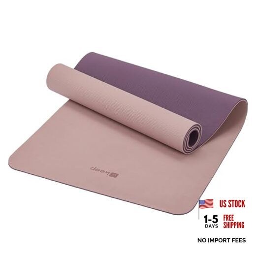 Yoga Mat 7mm Thick Non Slip – Extra Cushion TPE Exercise Mat for Home pink
