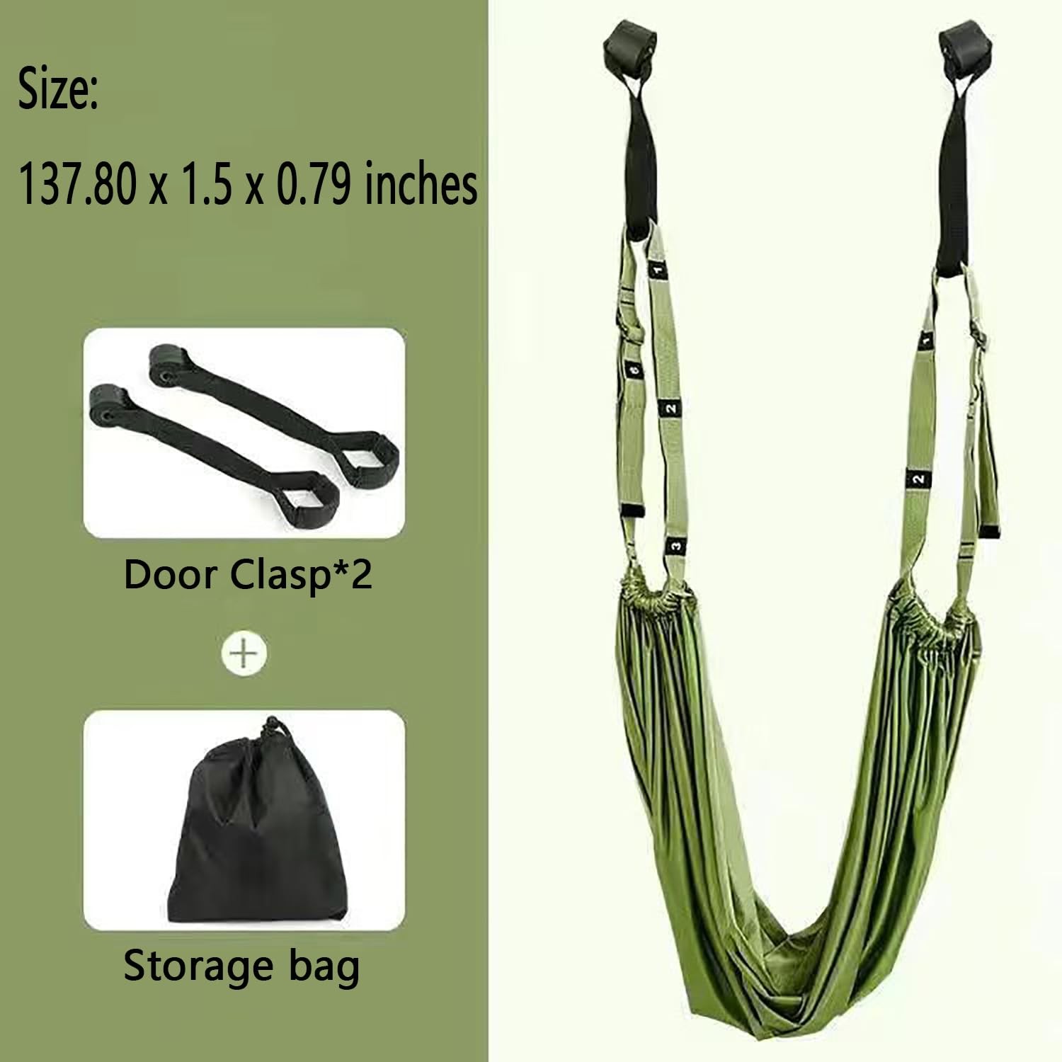 Yoga Stretching Strap,Stretching Equipment with Door Anchor,Back Stretcher fo…