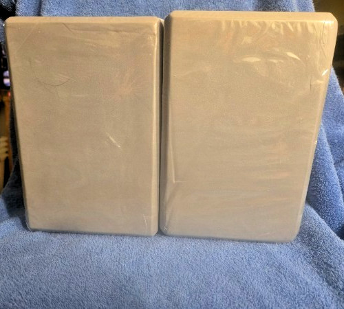 Syntus Yoga Blocks Set of 2 – Gray – High Density Foam – New/Sealed