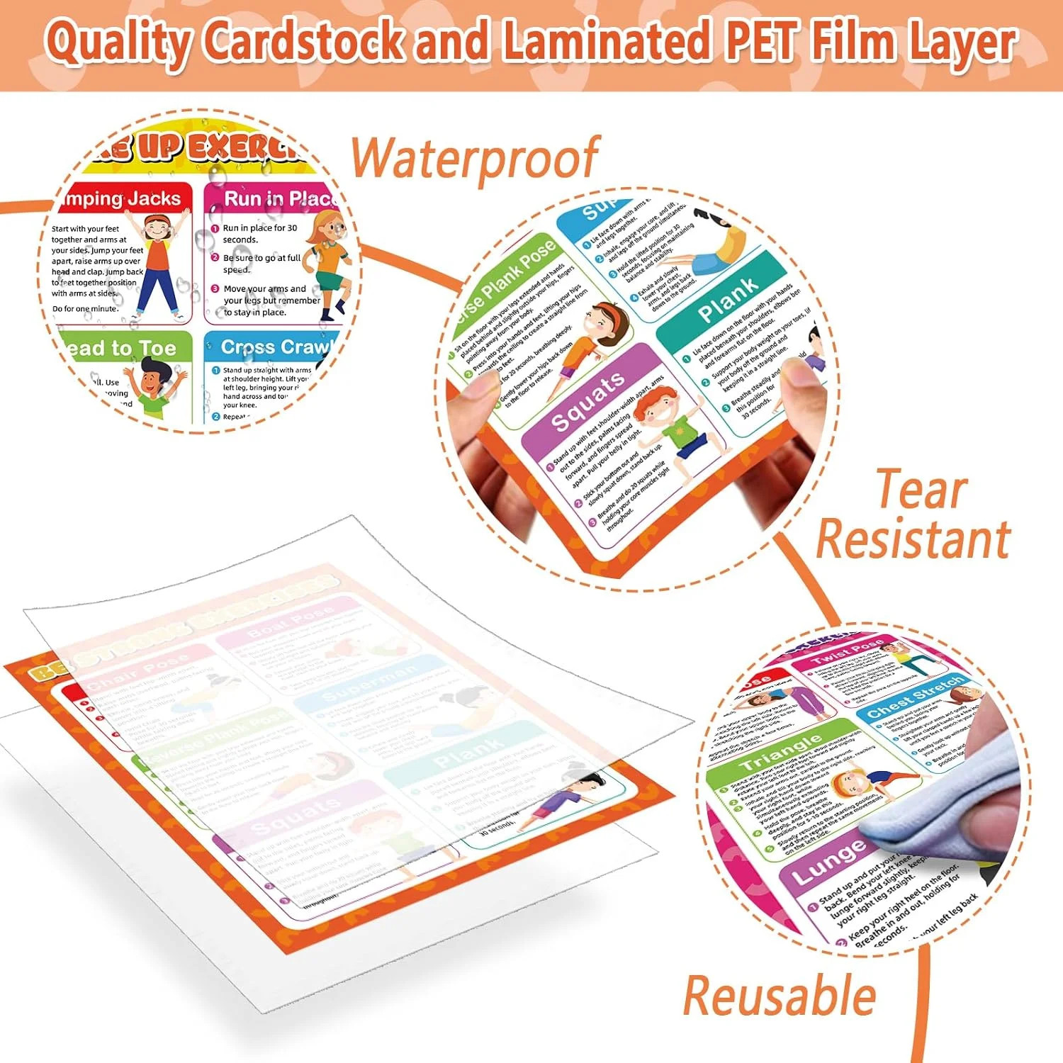 gisgfim Exercise Posters Stretching Yoga Workout Poster Physical Educational Fit
