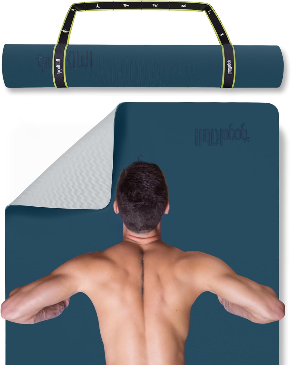 Extra Wide Yoga Mat for Men Women (72&Prime;L X 36&Prime;W) Non Slip Fitness & Exercise Mat
