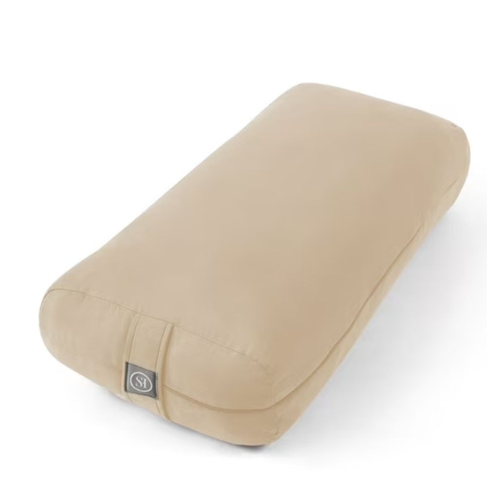 Yoga Meditation Cushion, 25&Prime; x 12&Prime; Rectangular Bolster with Removable Cover