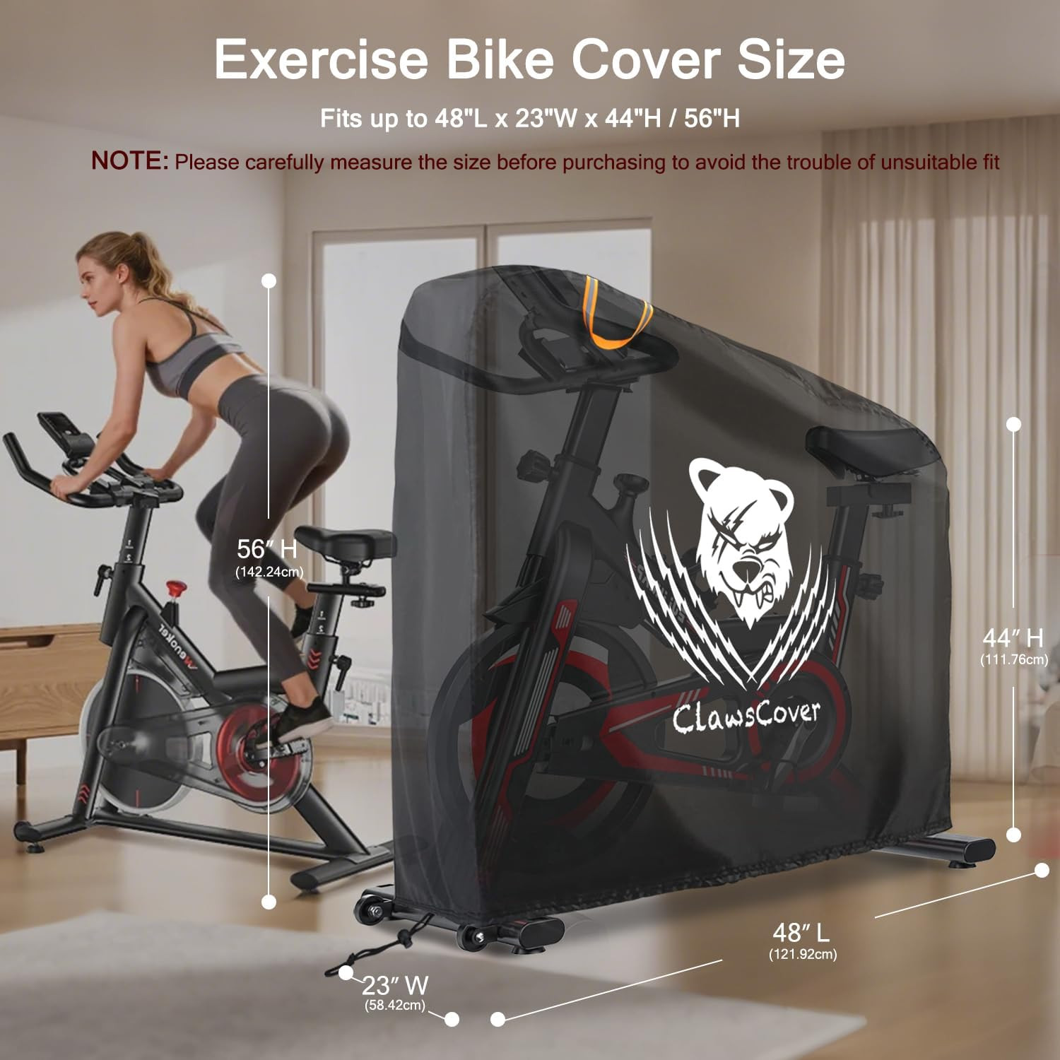 Exercise Bike Cover Waterproof Outdoor,Dust Poof,Drawstring,Storage Bag | Statio