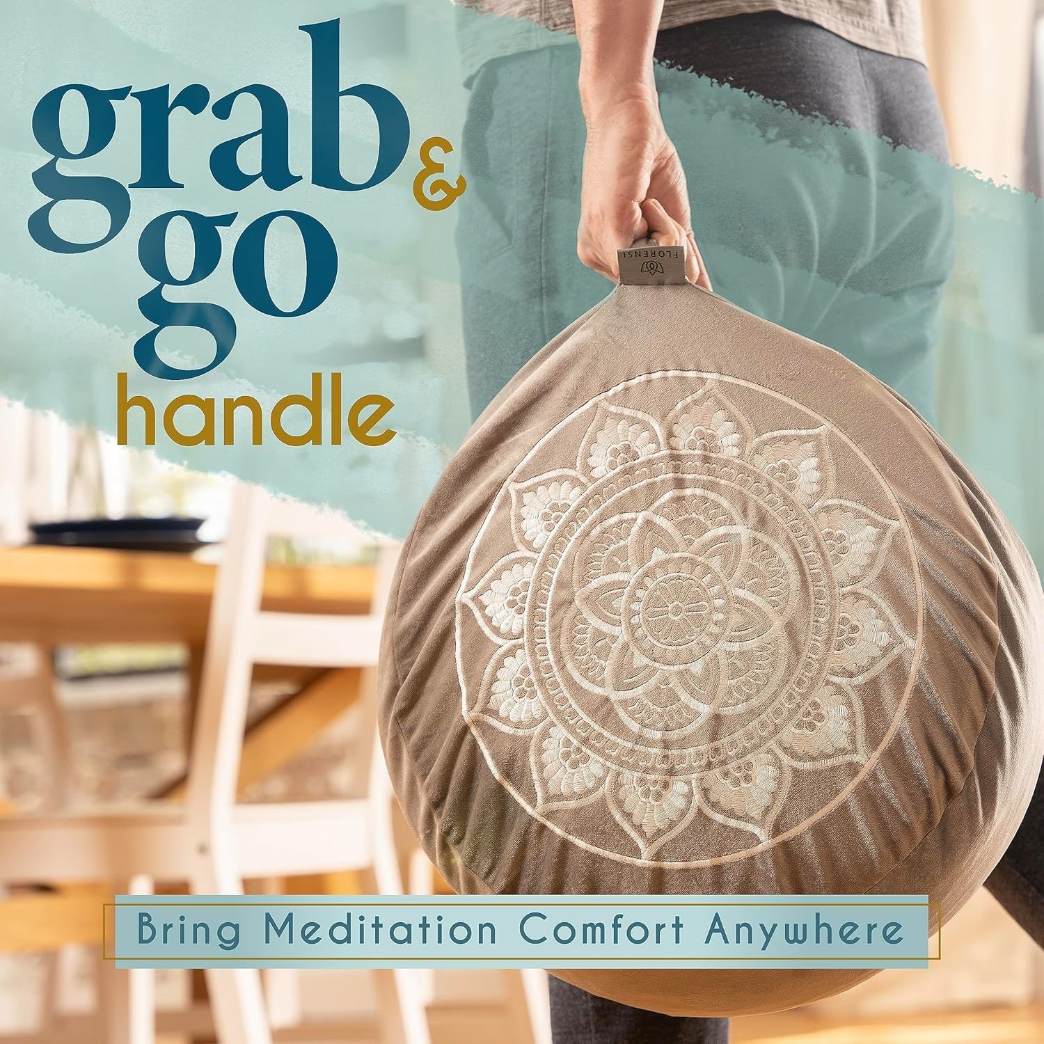 Buckwheat Meditation Pillow – Stylish Large Floor Cushion for Relaxation