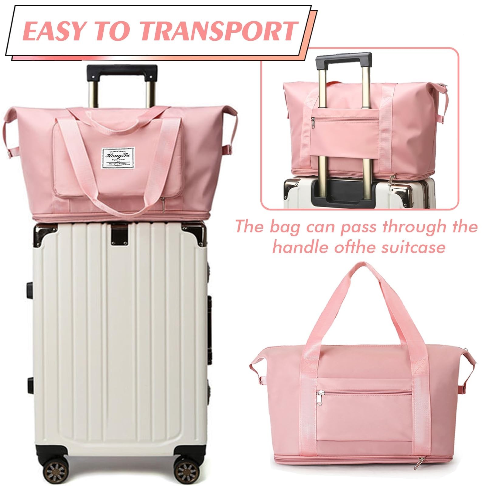 Travel Bag for Women Expandable Weekender Overnight Bag Carry on Sports Tote …