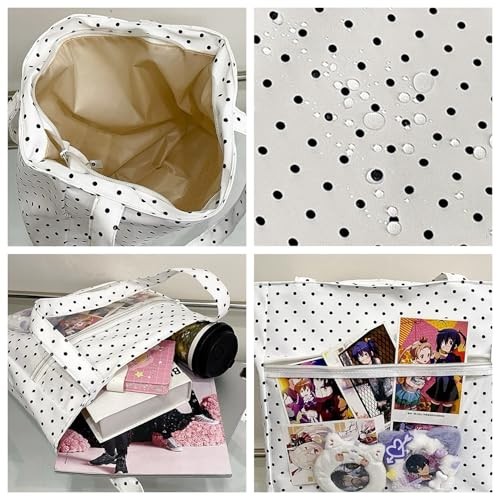 Ita Bag Cute Tote Bag Kpop Plushies Kawaii Anime Pin Display Shoulder Bag Black