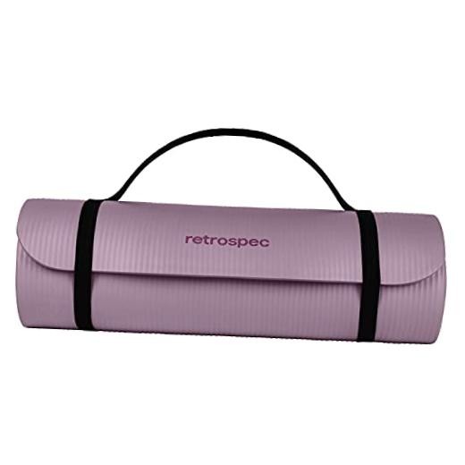 Solana Yoga Mat 1&Prime; & 1/2&Prime; Thick w/Nylon Strap for Men & Violet Haze 1 inch