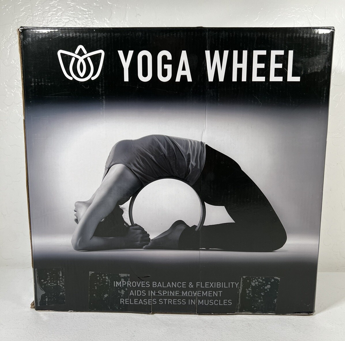 Florensi Yoga Wheel Black Rollers 6&Prime; 10&Prime; 12&Prime; Set 3 Muscle Therapy Stretch