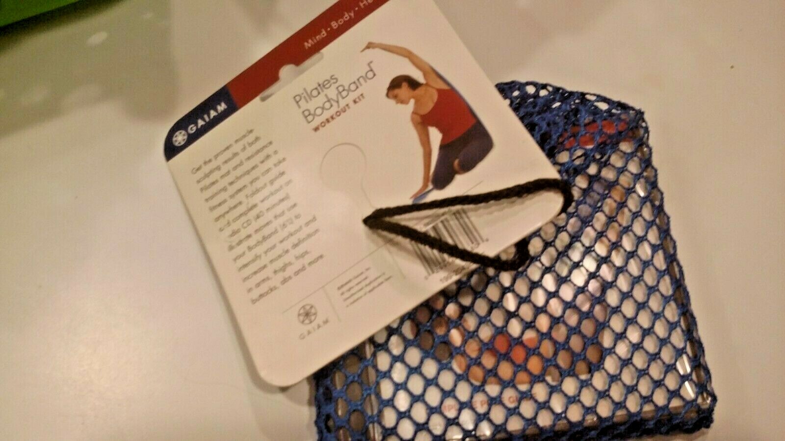 GAIAM Pilates Bodyband Workout Kit Heavy Resistance Advanced Workout DVD + Band