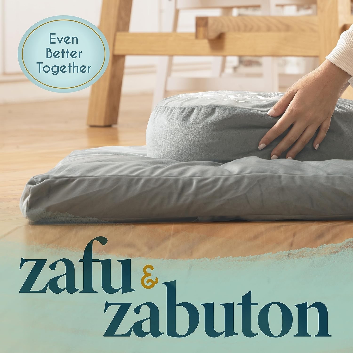 Meditation Cushion Floor Pillow Velvet Support Yoga Relaxation Adults