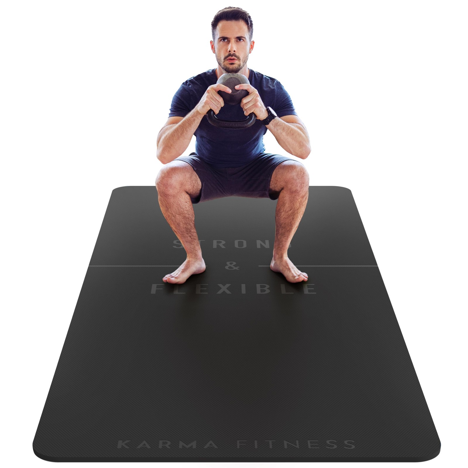 Large Exercise Mat, Extra Wide and Extra Thick Yoga Mat 183cmx80cmx10mm,…