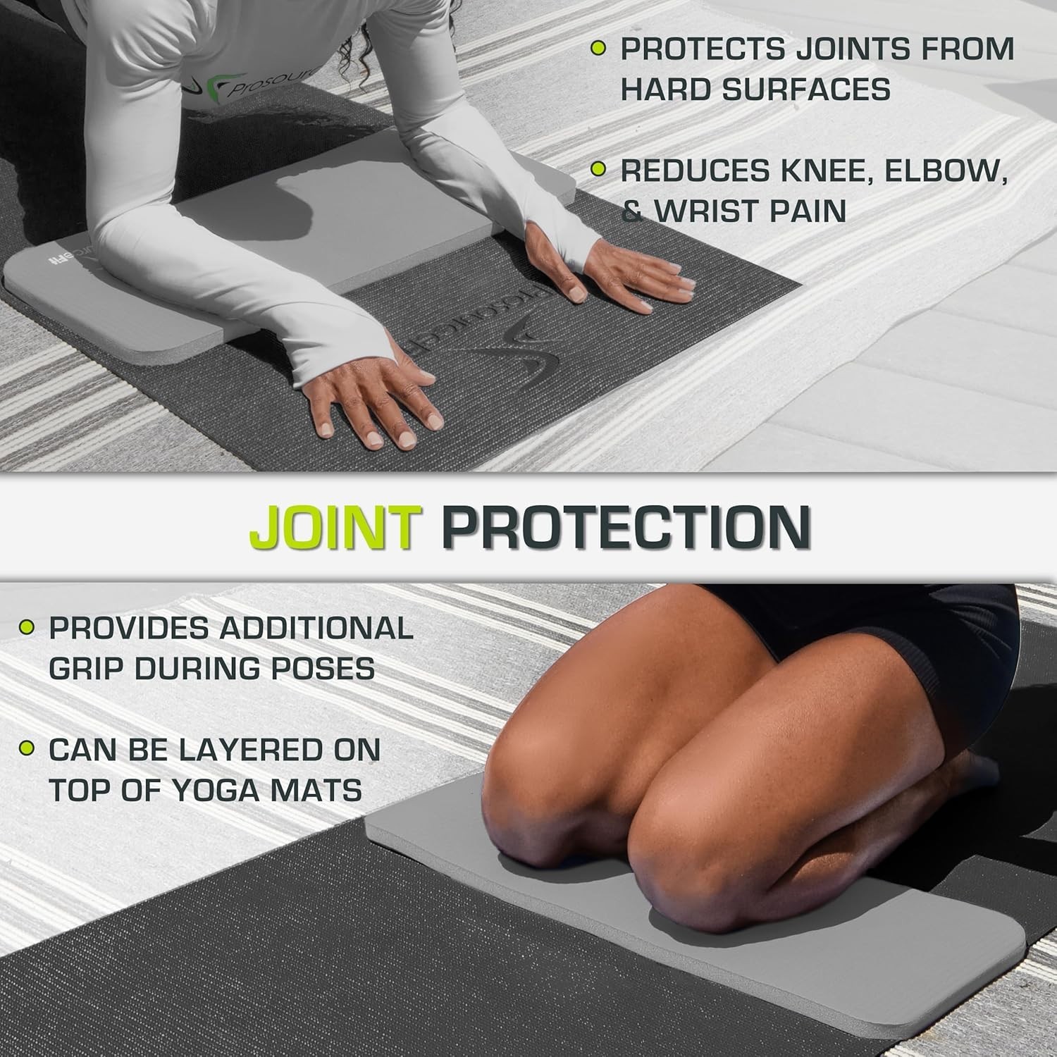 Extra Thick Yoga Knee Pad & Elbow Cushion 15mm for Comfort in Workouts