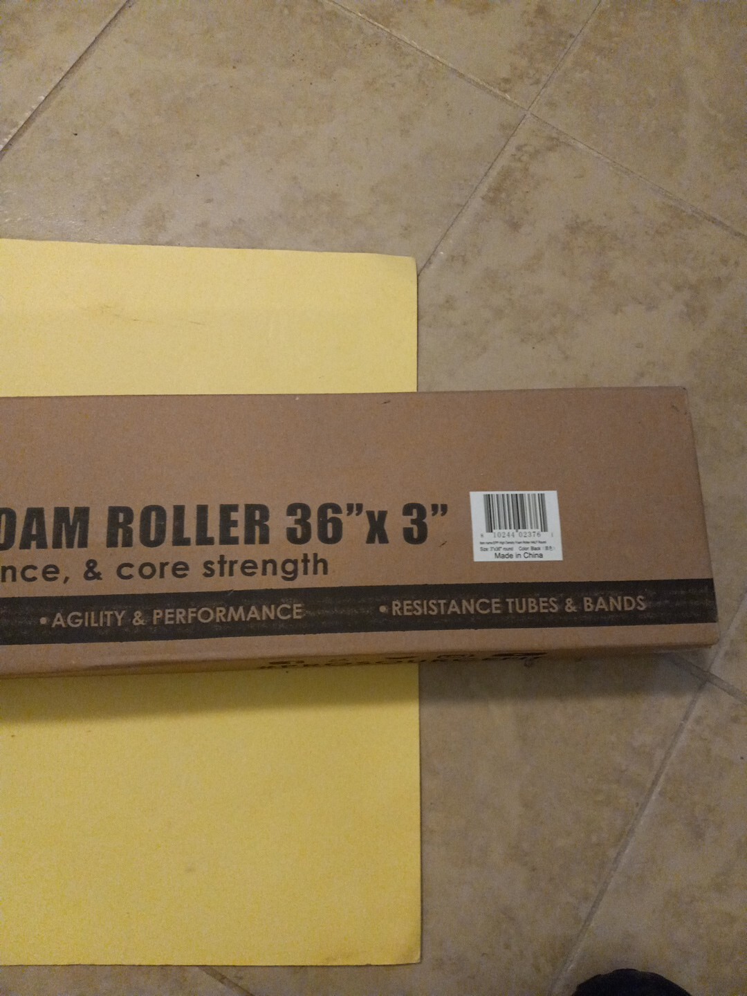 ProsourceFit High Density Half-Round Foam Roller 36&Prime; X 3&Prime; Black