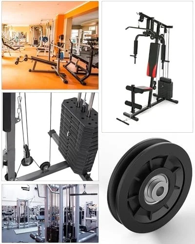 90mm/3.5&Prime; Universal Nylon Bearing Pulley-Wheel Replace for Home Gym 12 Pack