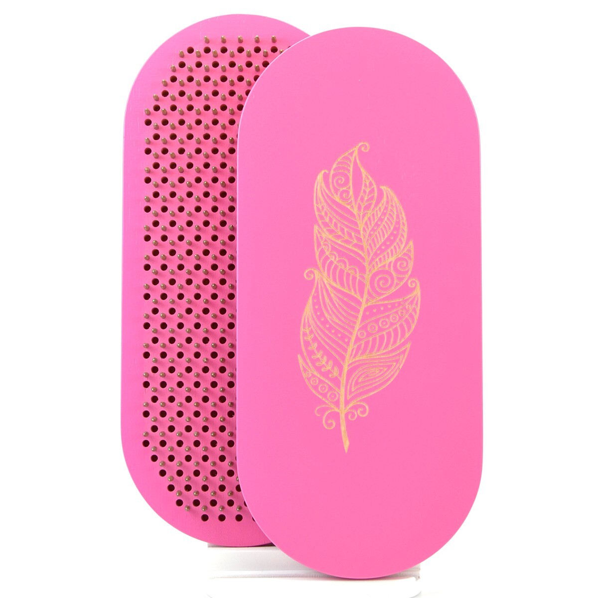 Unique Sadhu Board « Feather » Yellow Galvanized Nails 10 mm/0.4 inch
