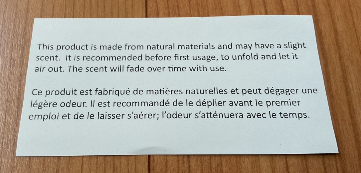Avon On-the-Go Roll-Up Straw Mat Made of Natural Materials – Before Use Air Out