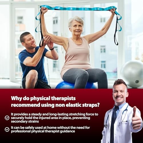 Stretching Strap with Loops for Length: 86 inches, Width: 1.5 inches Blue