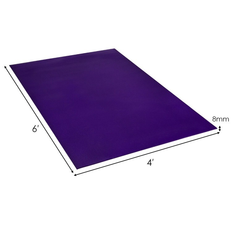 Large Yoga Mat 6&prime; x 4&prime; x 8 mm Thick Workout Mats thick