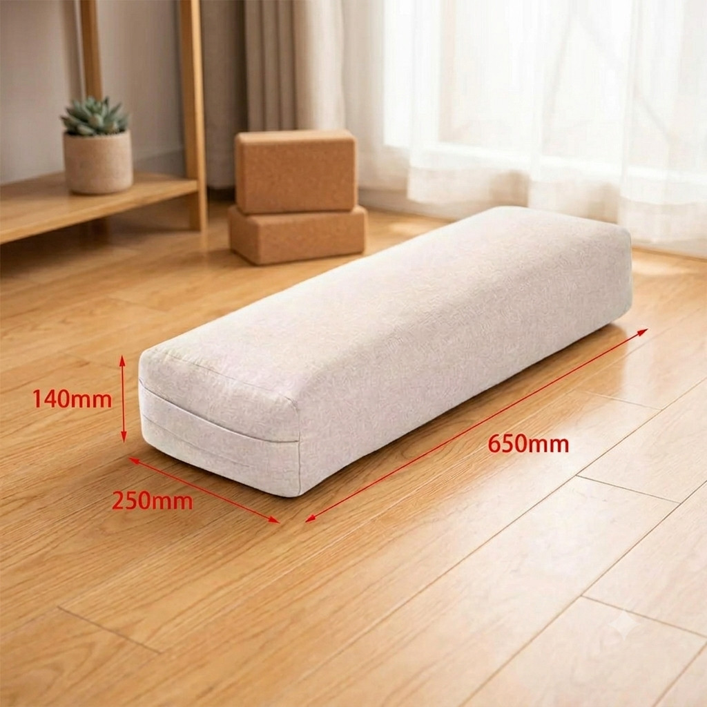 Professional Yoga Bolster With Handle 65x25x14cm