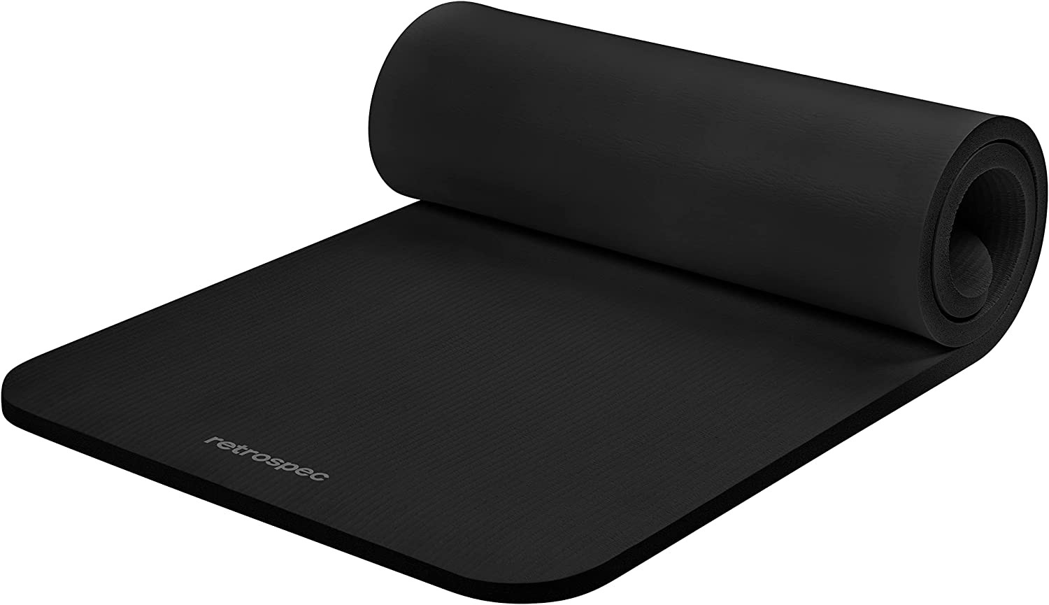 Retrospec Solana Yoga Mat 1&Prime; Thick W/Nylon Strap for Men & Women – Non Slip Exer