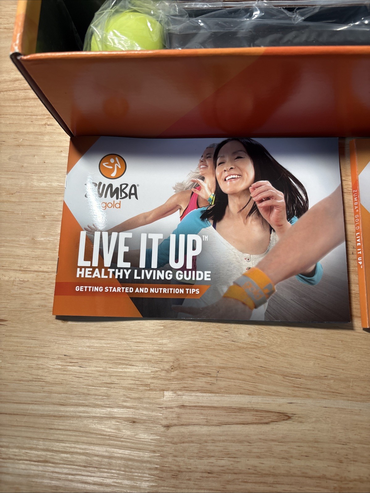 ZUMBA Gold Live It Up Set Dance Fitness Workout Dvds Toning Sticks Guide OpenBox