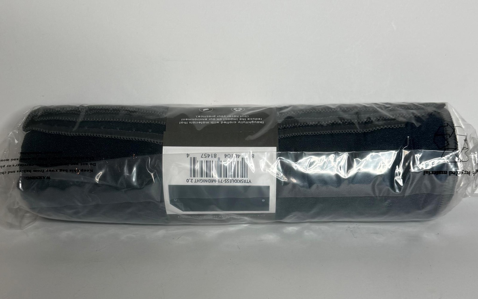 YOGITOES Skidless Absorbent Yoga Mat Towel 24&Prime; x 71&Prime; Midnight Black MANDUKA NEW
