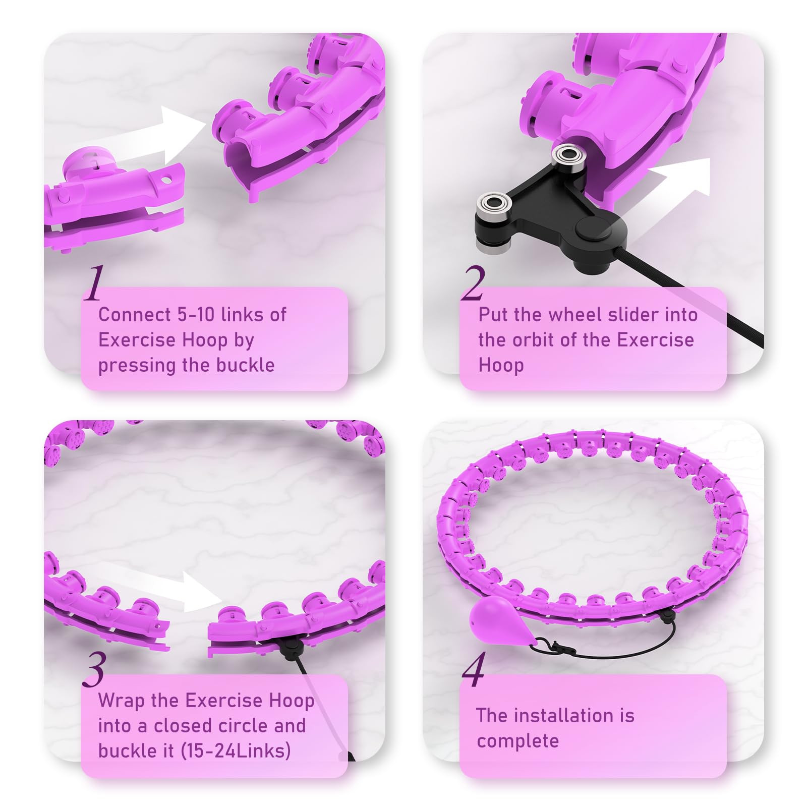 Weighted Hula Circle Hoops for Adults Weight Loss, Infinity Fit Hoop Plus Siz…