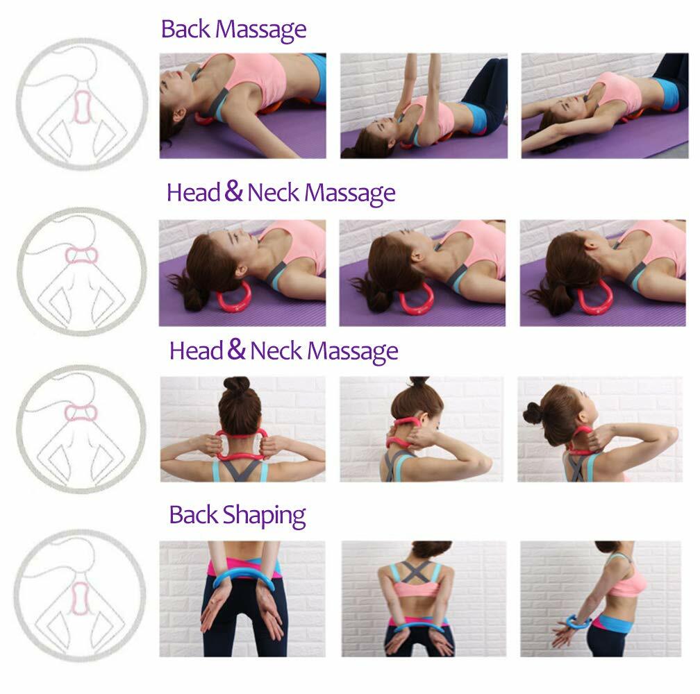 2x Yoga Circle Stretch Ring Resistance Pilates Bodybuilding Fitness Workout Tool