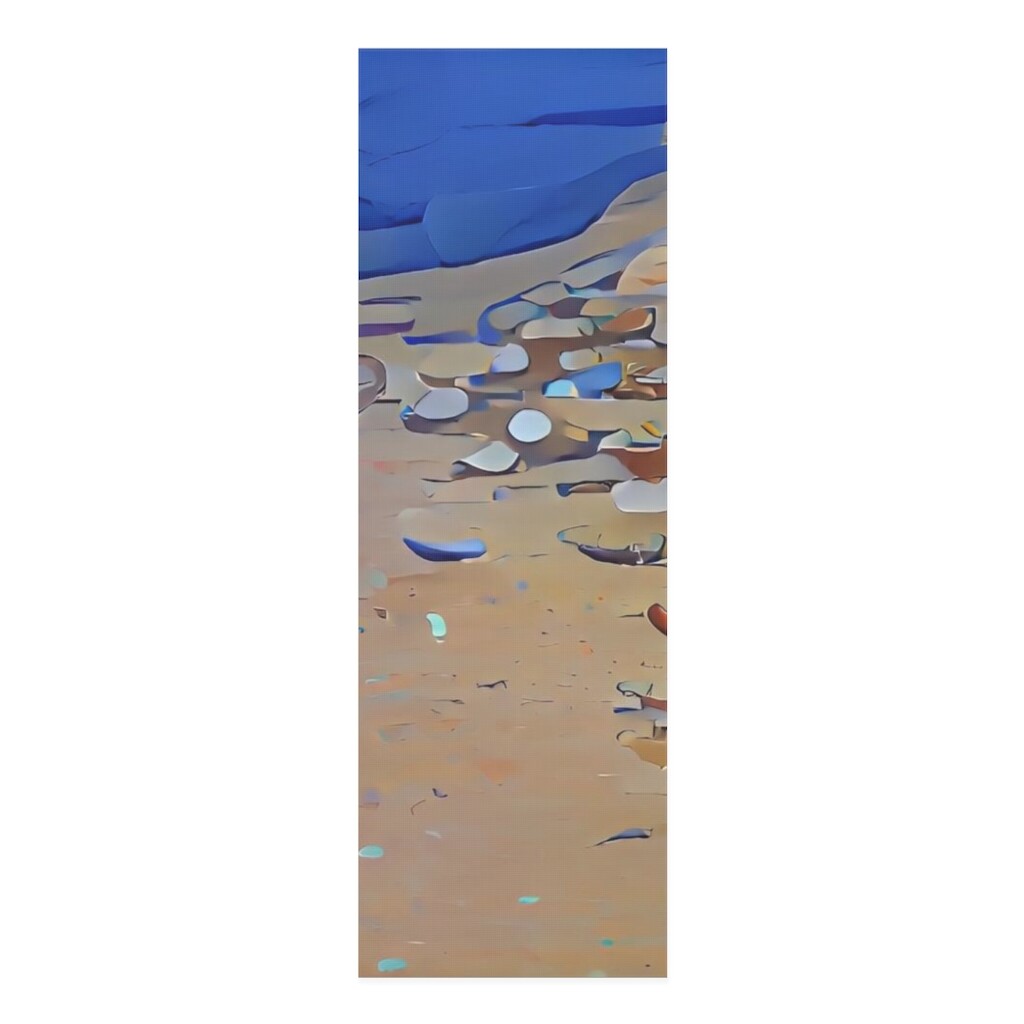 Abstract ocean seashells Foam Yoga Mat