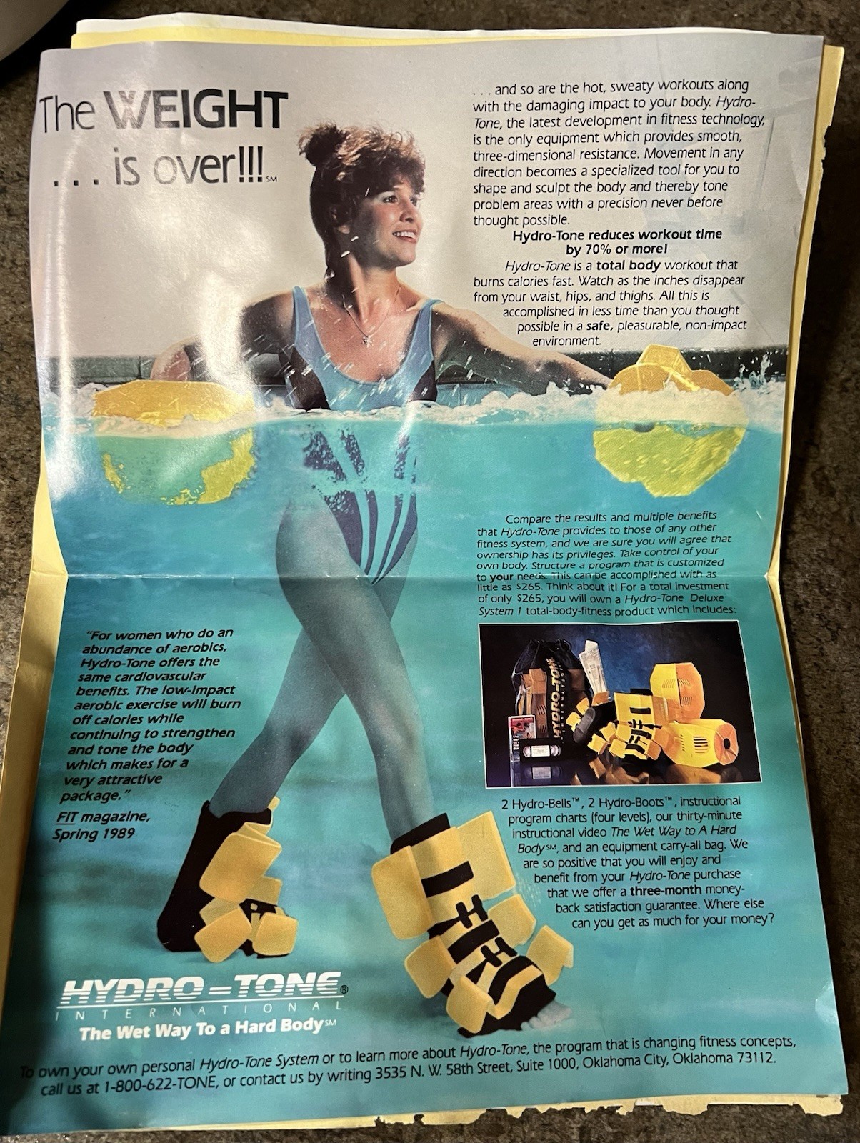 Pair Hydro Tone Aquatic Exercise Systems Water Resistance Dumbells System Box