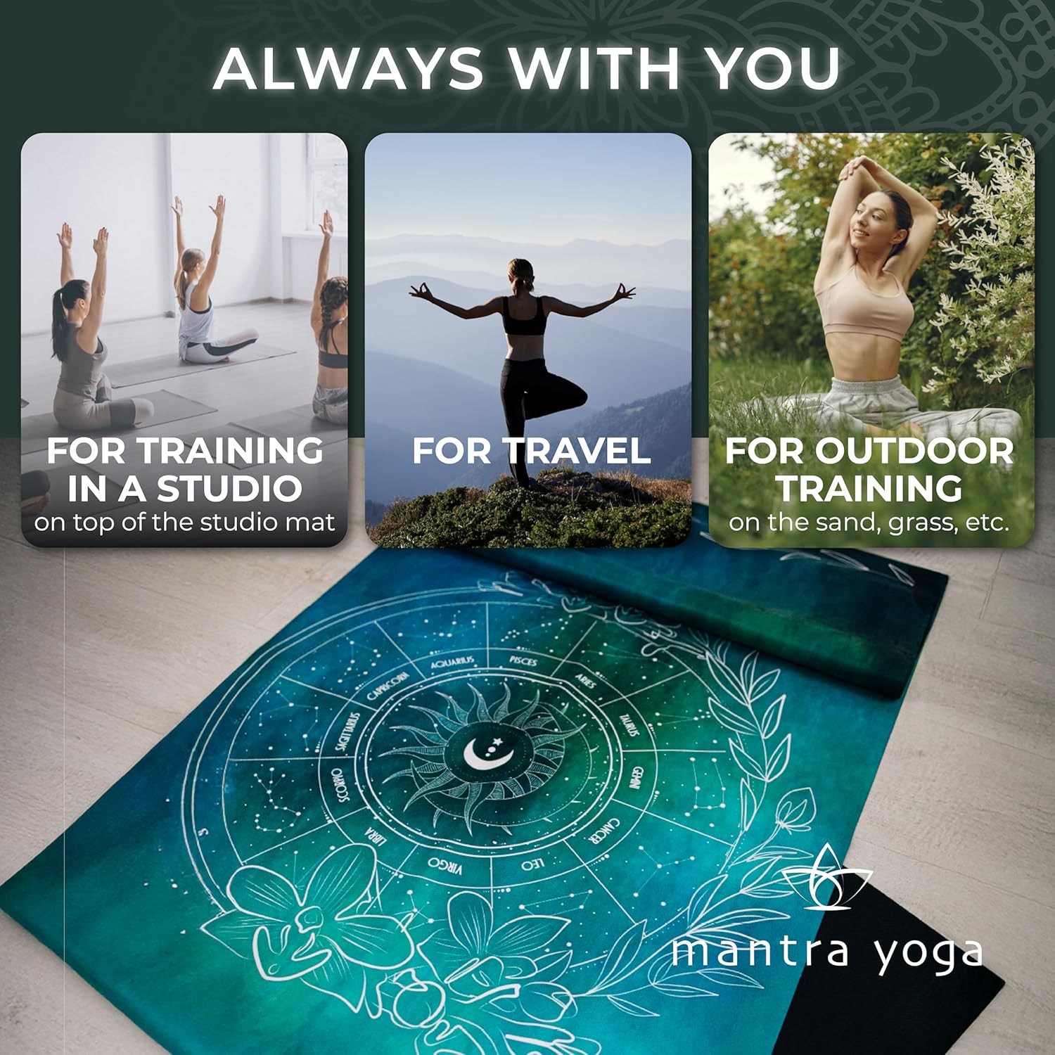 Eco-Friendly Foldable Yoga Mat with Knee Pad – Lightweight & Portable 72&Prime;x24