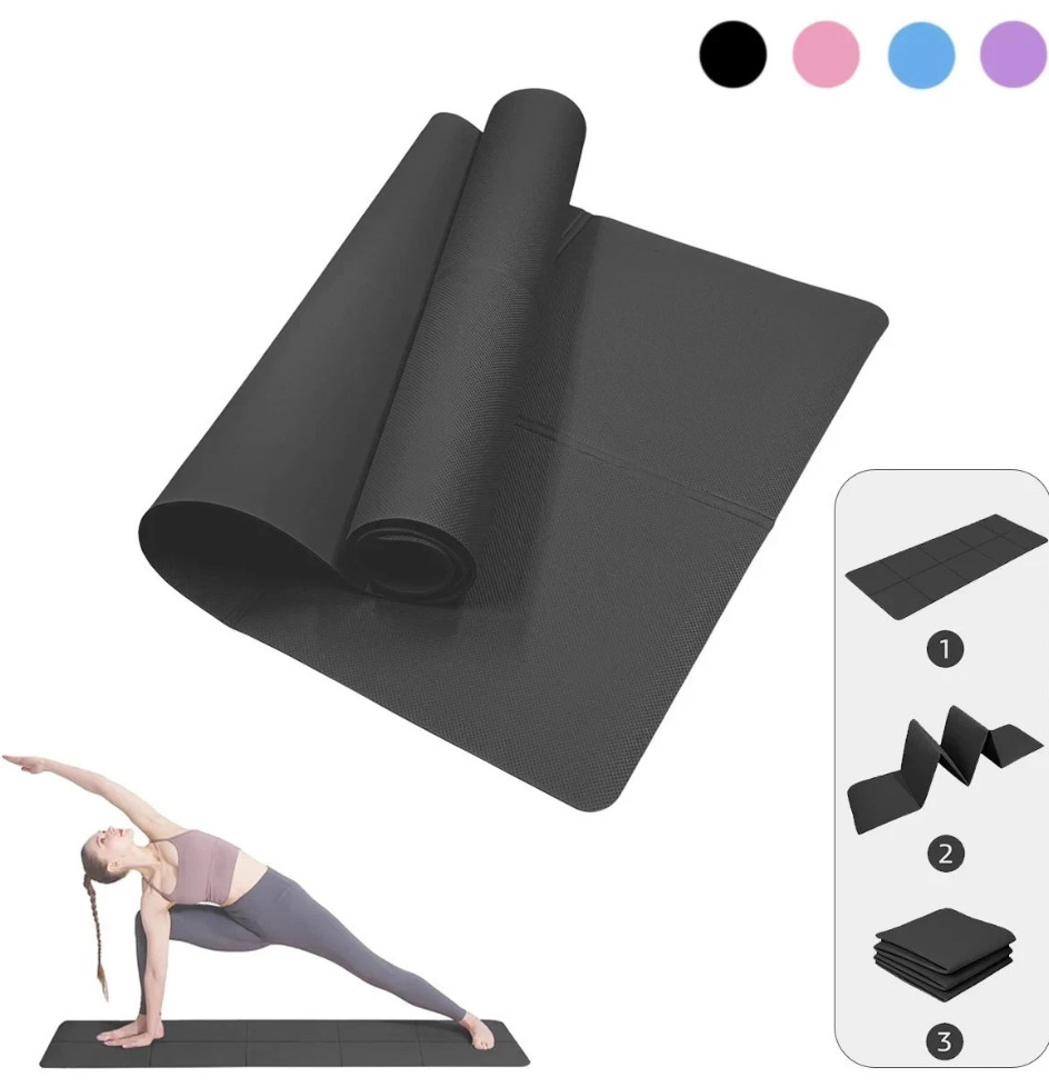 Extra Thick 4mm Exercise Yoga Pilates Mat Gym Fitness NBR 68&Prime;x 24&Prime;