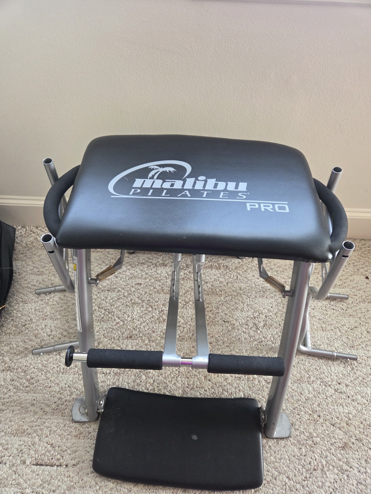 Malibu Pilates Pro Chair Foldable Adjustable Handles Spring Resistance Pilates