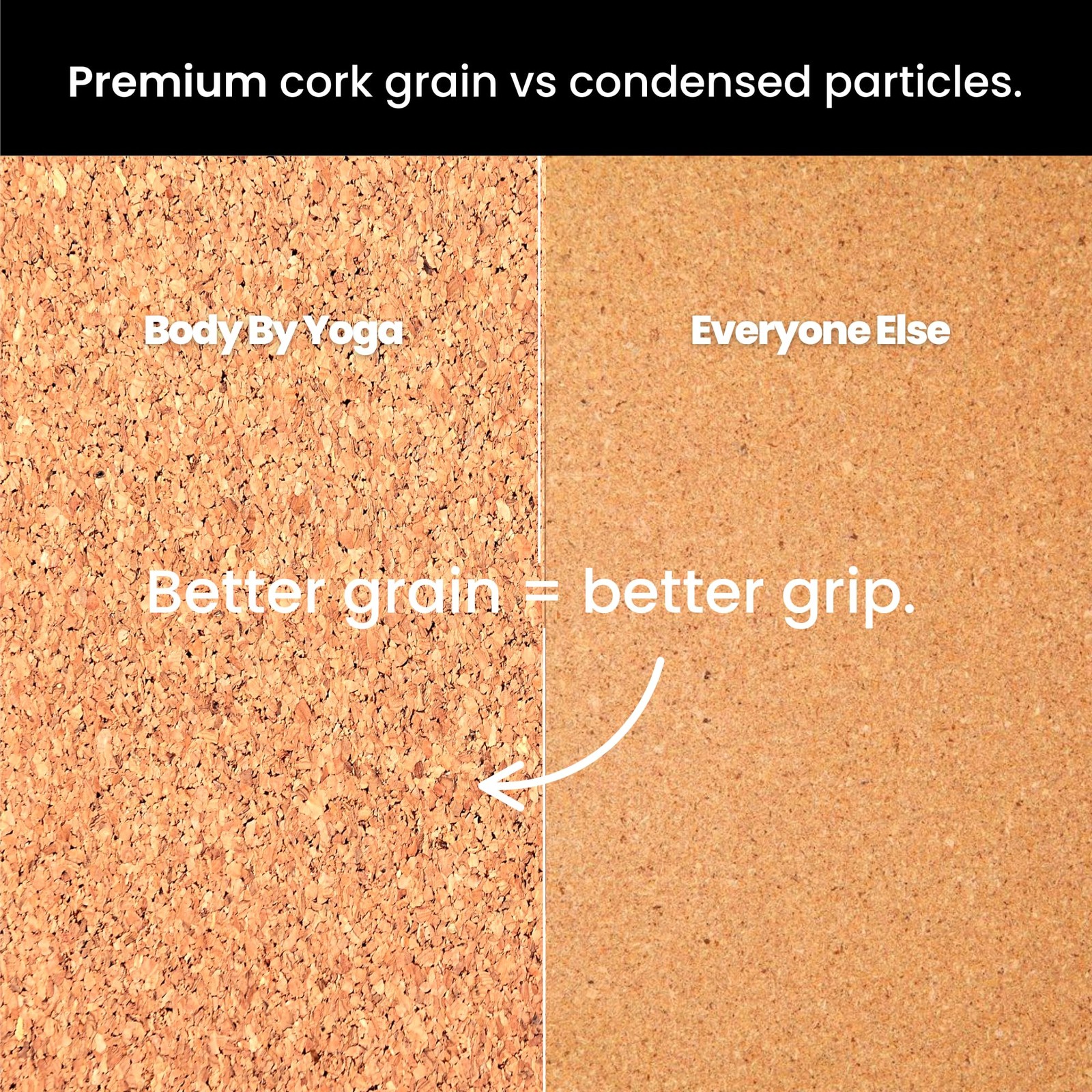 Luxury Cork Yoga Mat – Non Slip, Extra Thick Grip. Thicker, Longer, and Wider