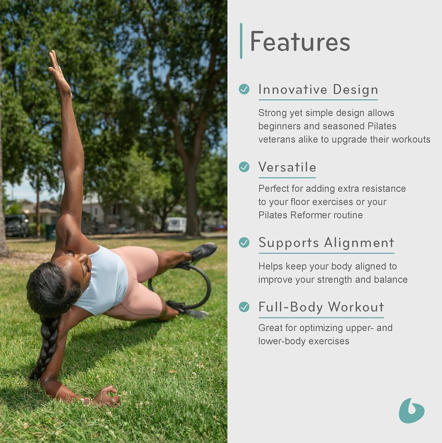 Beginner-Friendly 15-Inch Pilates Circle – Perfect for Body Alignment & Strength
