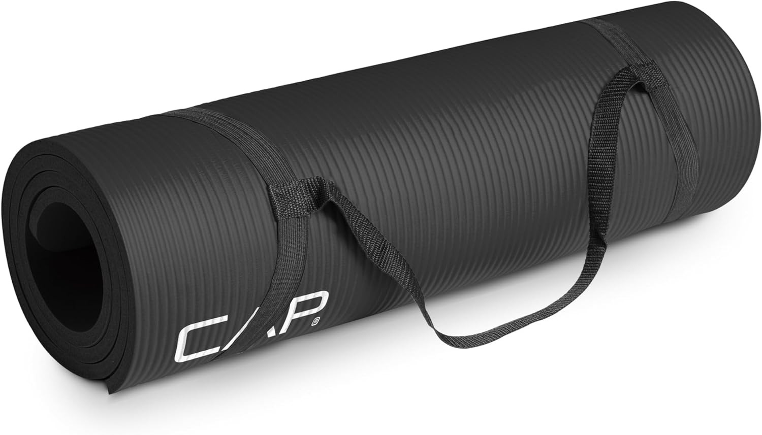 1/2-Inch High Density Extra Thick Yoga Exercise Mat 68x24in w/ Strap 12mm