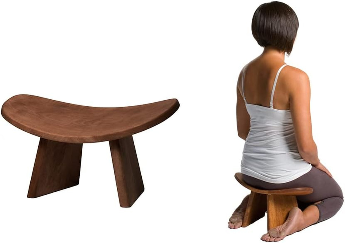 IKUKO Portable Meditation Bench – Ergonomic Wooden Seiza Seat with Bag