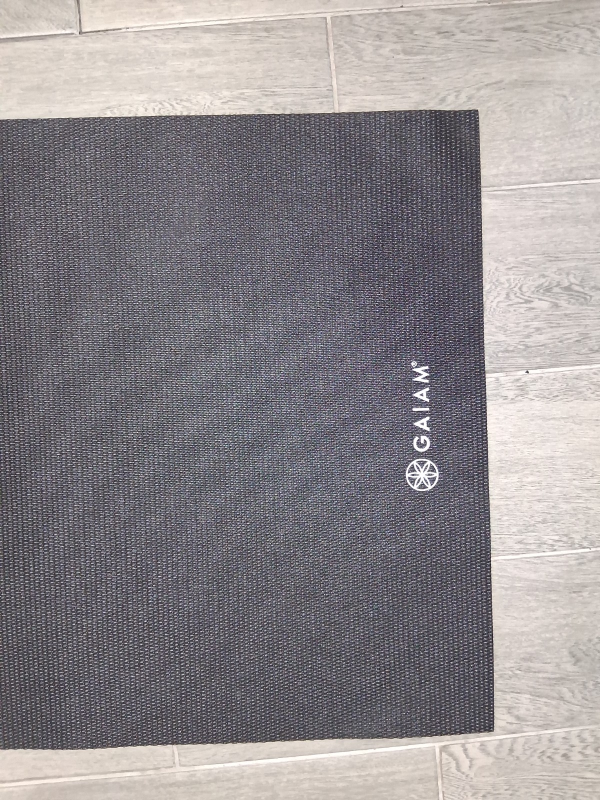 Gaiam Non-Slip Foam Yoga Mat Black Rectangle for Unisex Adults