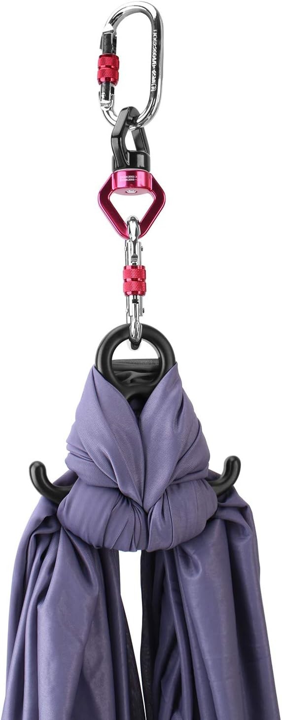 Aerial Silk 10 Yards Kit Durable Aerial Yoga Hammock W/ Hardware & Guide Aerial