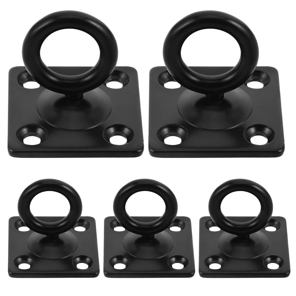 5 Pcs Wall Hook Stainless Steel Square Eye Plate Rope Railing Hardware