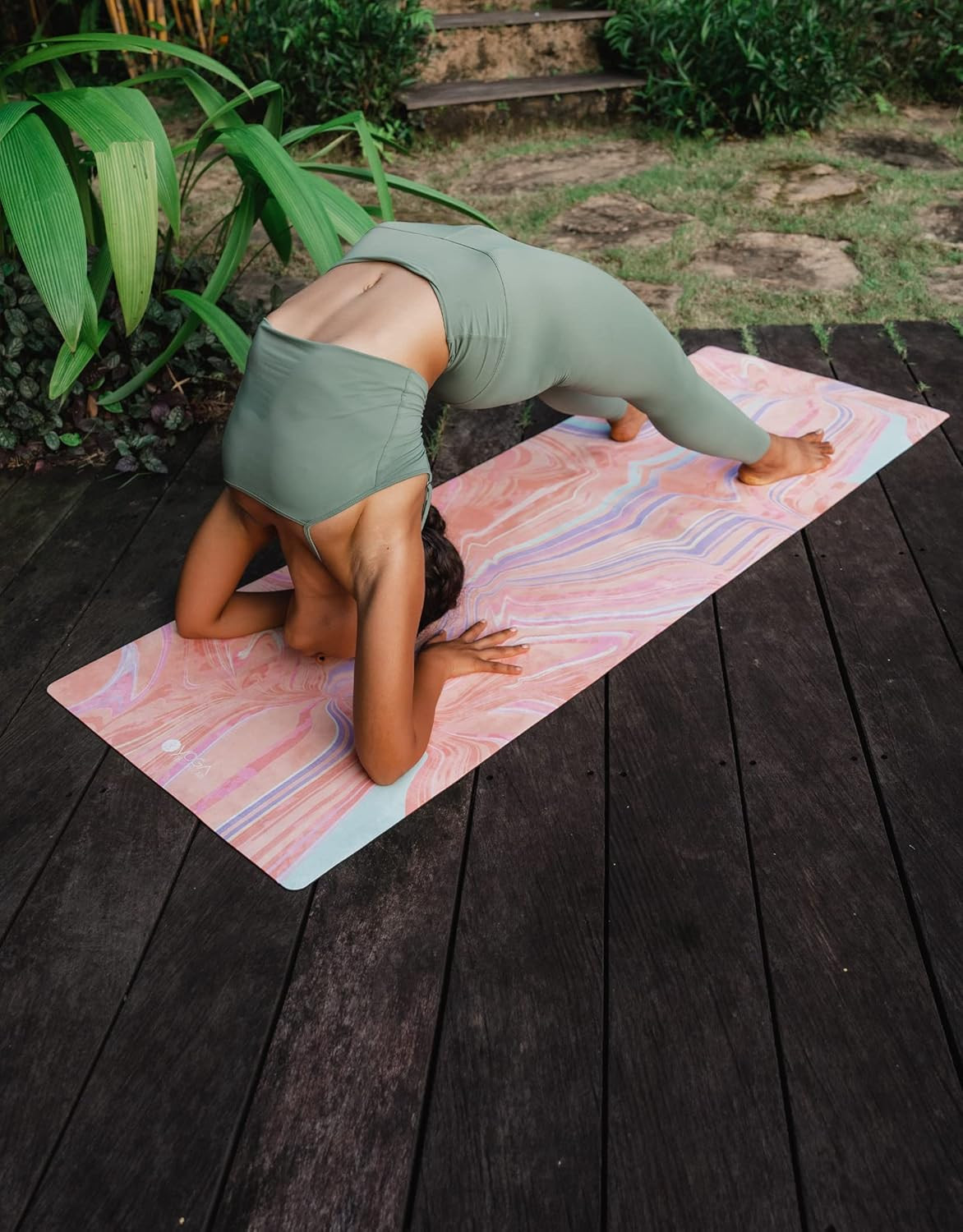 | the Combo Yoga Mat | 2-In-1 Mat+Towel | Eco Luxury | Ideal for Hot Yoga, Power