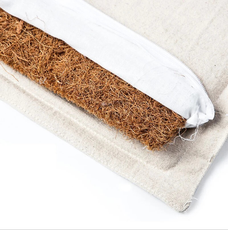 Hot ​3pcs 1set Nature Linen Coconut Palm Massage Yoga Mat Sport Pillow Mat New