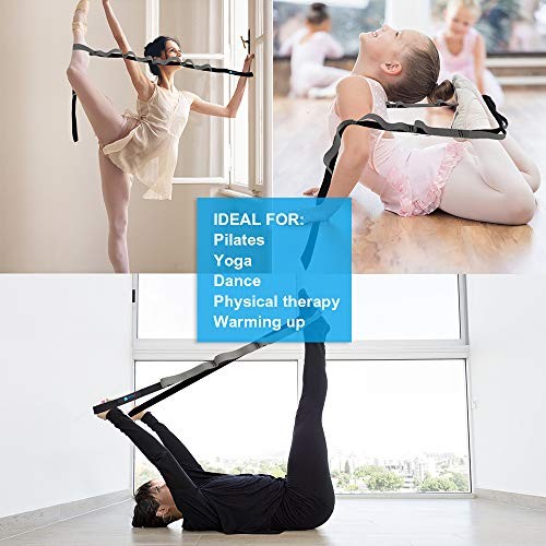 Stretch Strap with 11 Loops, Half Elastic Stretching Strap Band – Stretch Gray