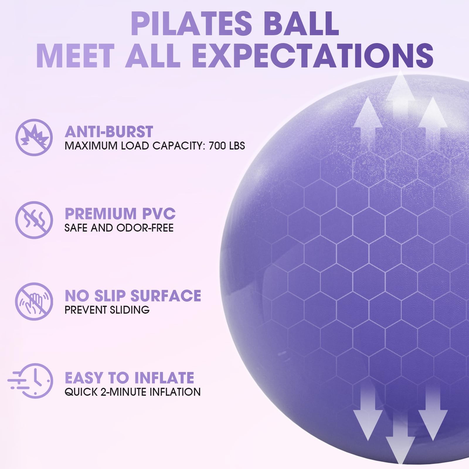 Pilates Ring Set – 14” Magic Circle (38 lbs Resistance), 9.8” Pilates Ball, 5…