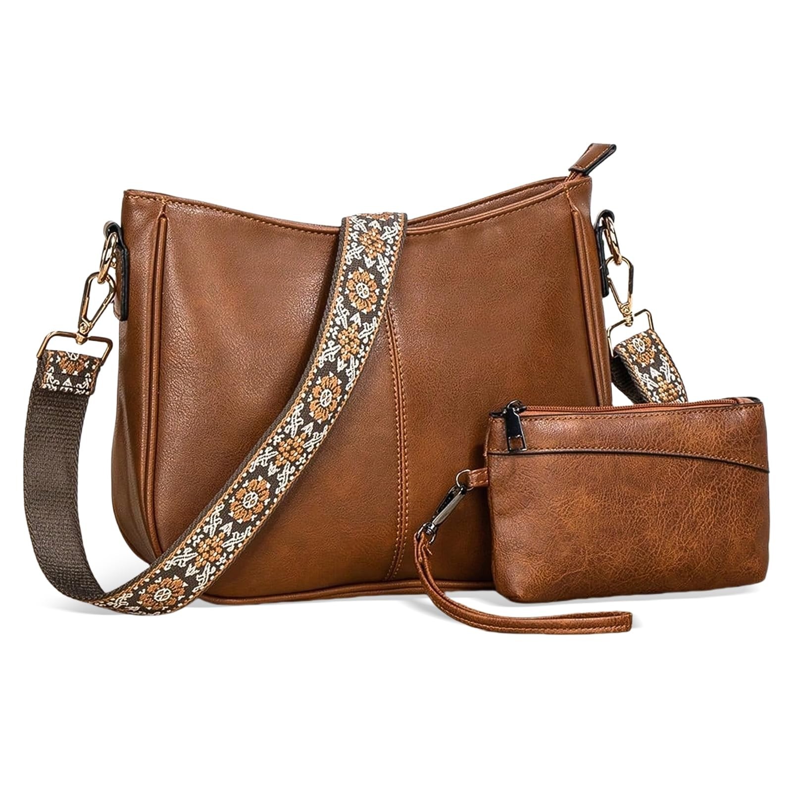 Crossbody Bags for Women, Vegan Leather Hobo Bag, Crossbody Purse with Guitar…